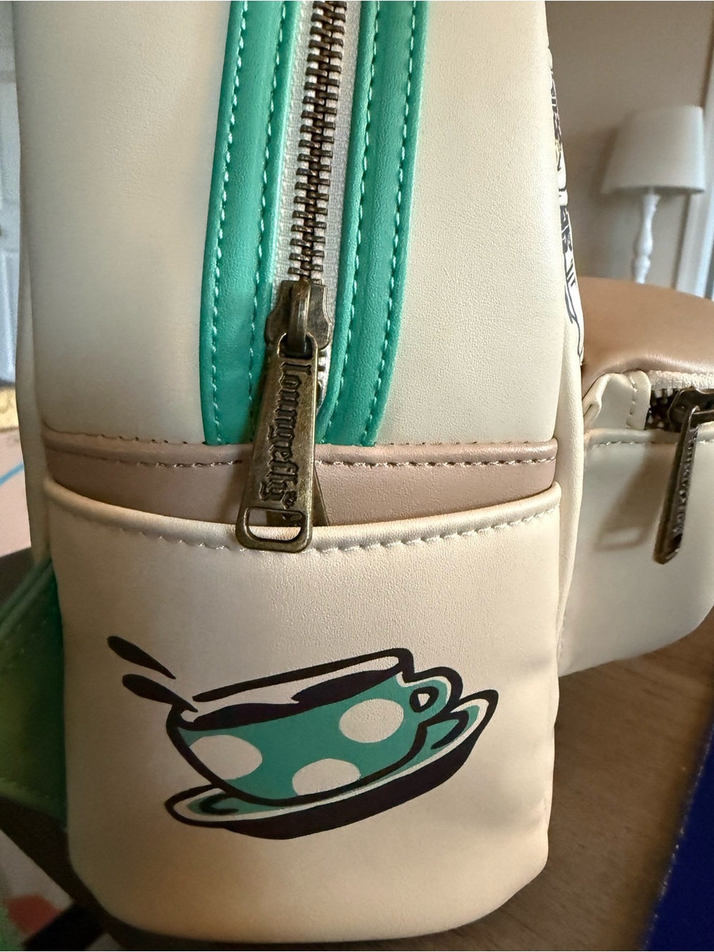 Friends Loungefly Cream & Pink Central Perk Mini Backpack - Picture 4 of 6